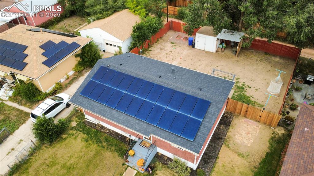 Image 24 of 28: View from above of property