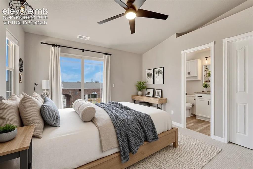 Image 3 of 36: Virtually staged primary bedroom