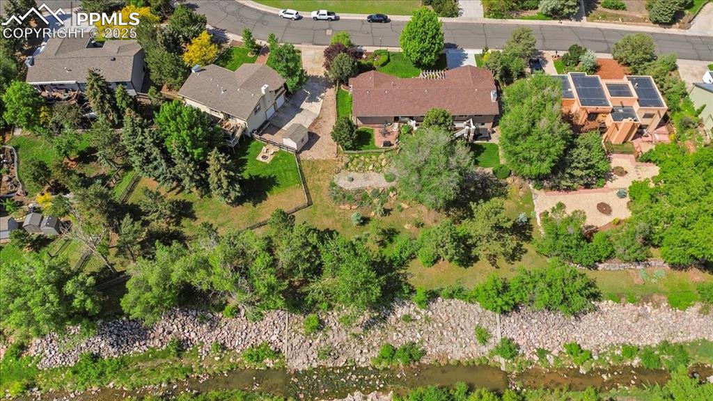 Image 48 of 49: Aerial perspective of suburban area