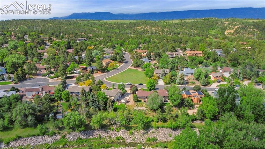 Image 49 of 49: View of property location featuring a forest and mountains