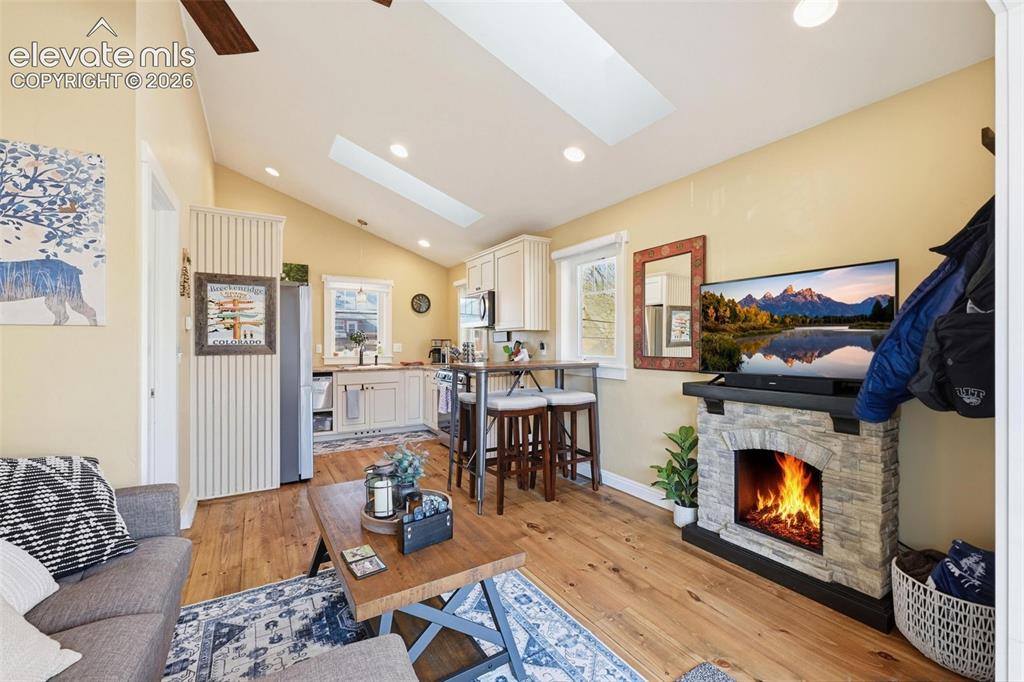Image 38 of 50: Cottage Apartment -
Newly refinished
hardwood floors offer a rustic charm