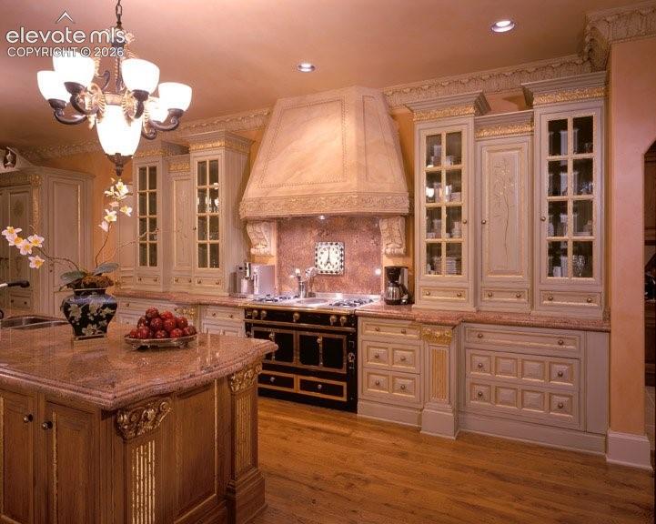 Image 20 of 37: Clive Christian Cabinetry state of the art La Cornue gas range