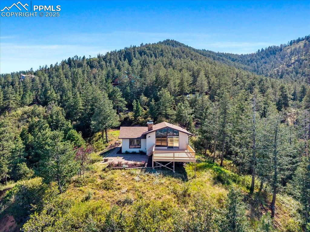Image 4 of 38: View of subject property featuring a heavily wooded area