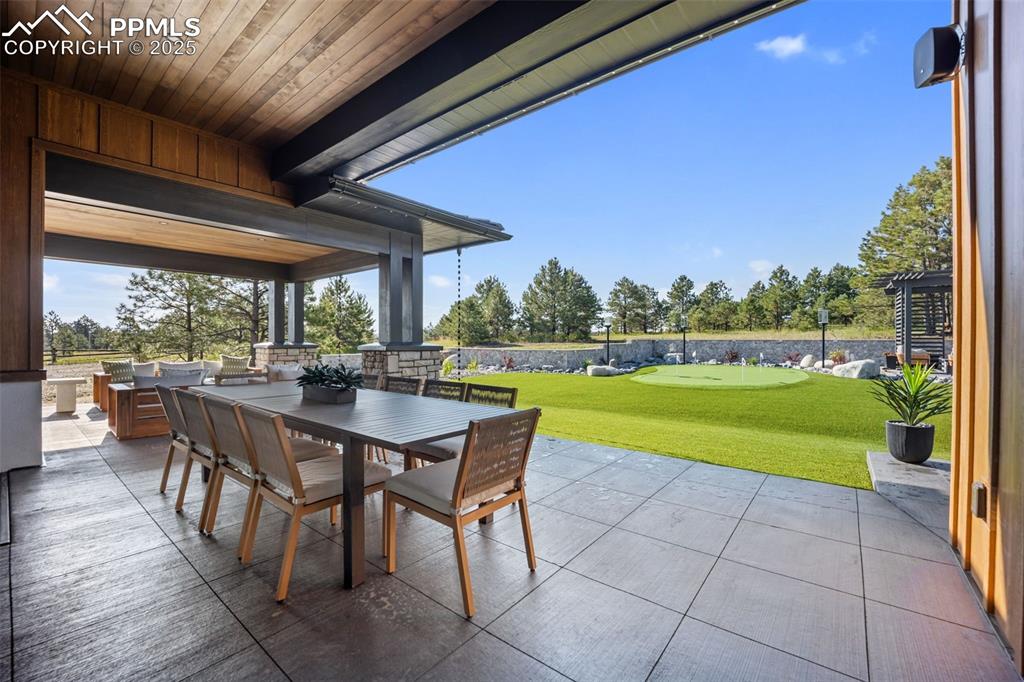 Image 49 of 50: Patio off of the kitchen