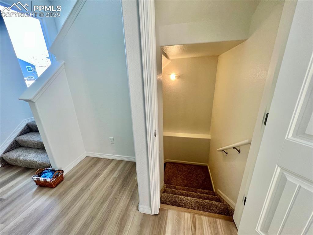 Image 29 of 45: Stairs to the finished basement