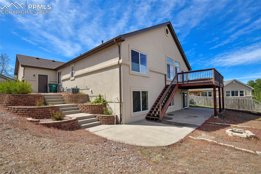 Image 45 of 48: Large patio out walk-out