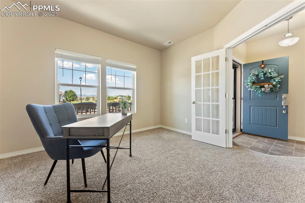 Image 3 of 32: Office with French doors