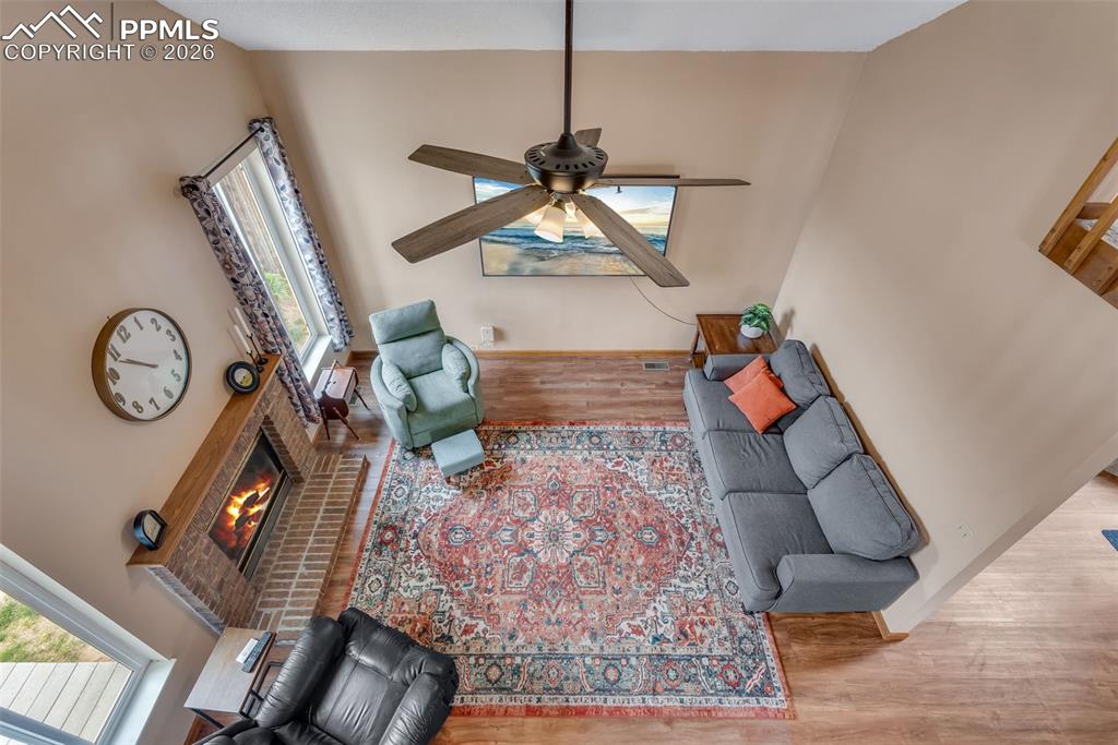 Image 20 of 34: View of the living room from upstairs