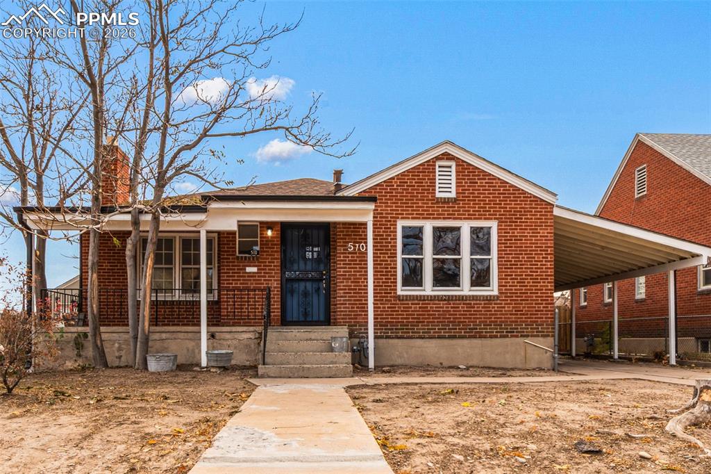 Caption: Front of Structure