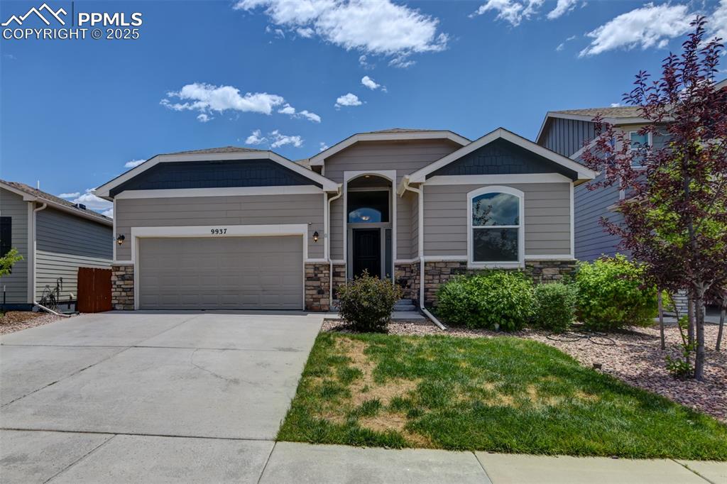 Image 43 of 43: Craftsman-Style Walk-Out Rancher Stone Accents Central Air Conditioning, Fi