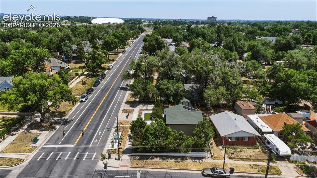 Image 40 of 48: Aerial view of home and neighborhood.