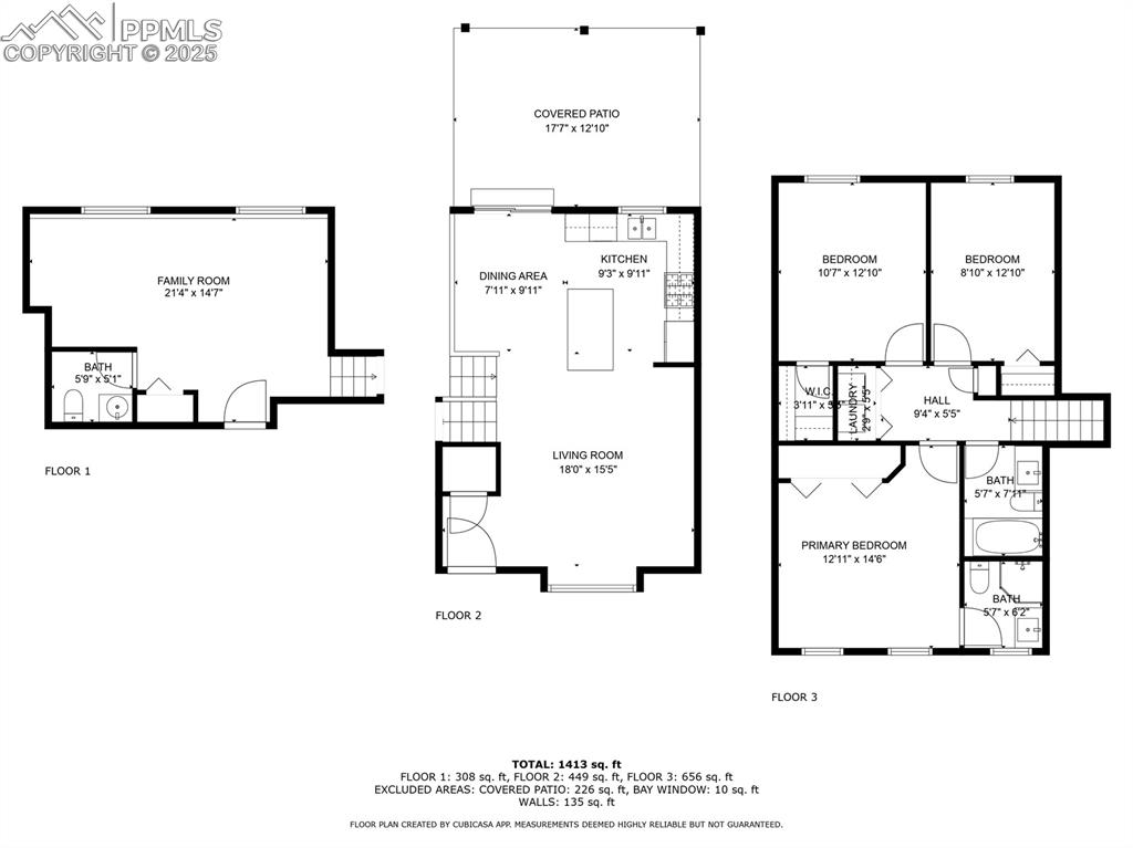 Image 28 of 31: All 3 levels- measurements approximate 