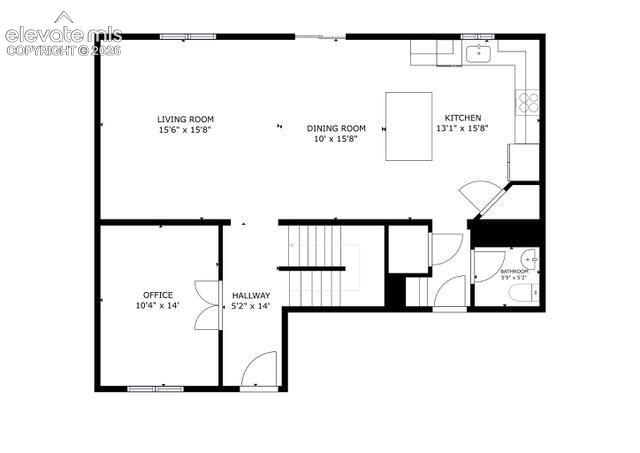 Image 41 of 43: Main level floor plan