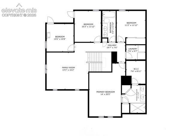 Image 42 of 43: Upstairs floor plan