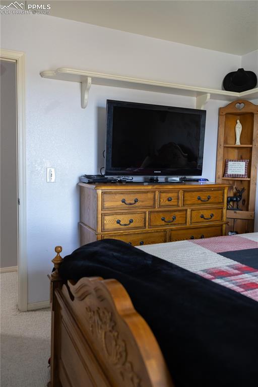Image 33 of 49: Bedroom featuring light colored carpet and baseboards