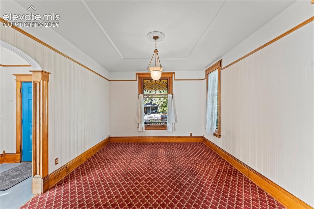 Image 8 of 47: Huge Dining Room with built ins