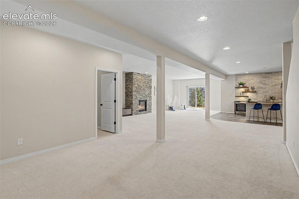 Image 33 of 50: Huge rec room space in basement