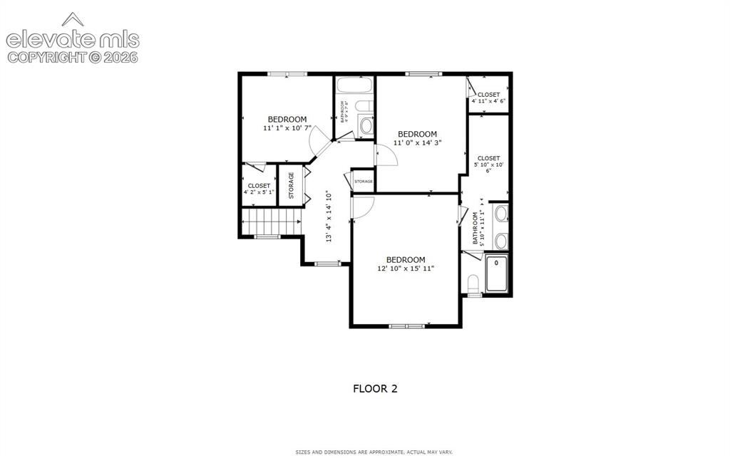 Image 20 of 20: Floor plan - upper level