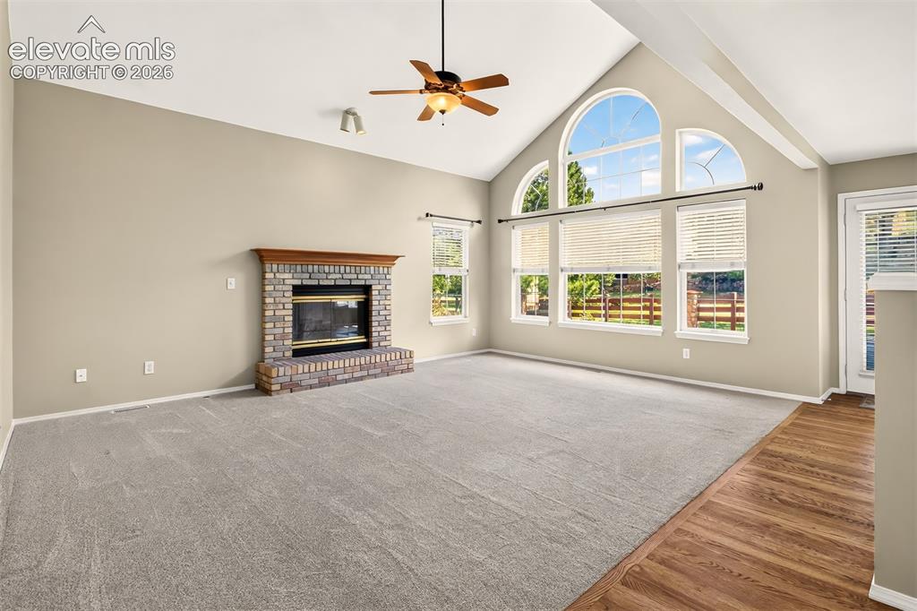 Image 20 of 42: Fireplace, Newer Paint And Carpet