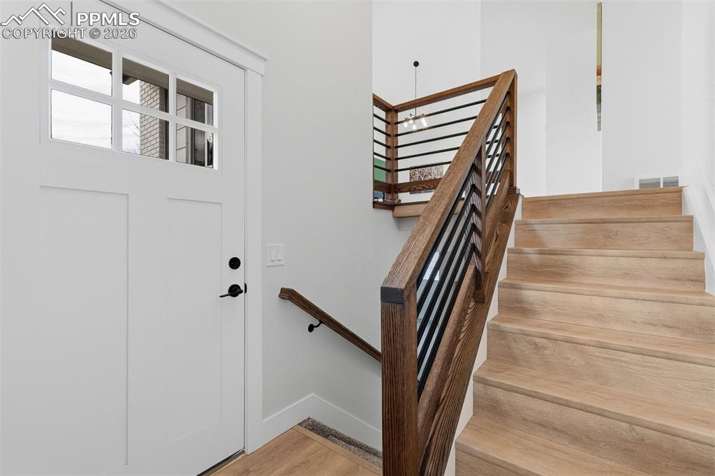 Image 2 of 32: Custom Wood Staircase