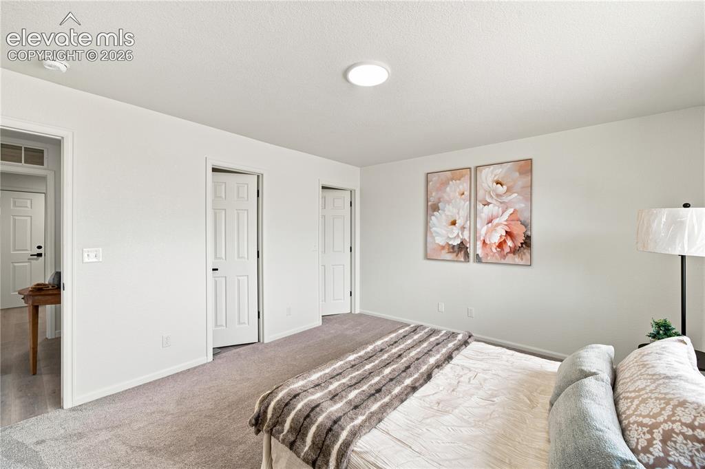 Image 14 of 40: Carpeted room with a ceiling-mounted light fixture