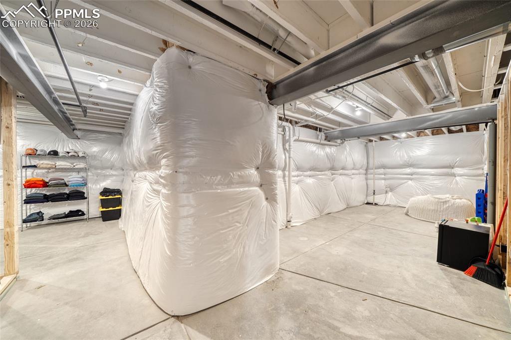 Image 48 of 50: View of unfinished basement