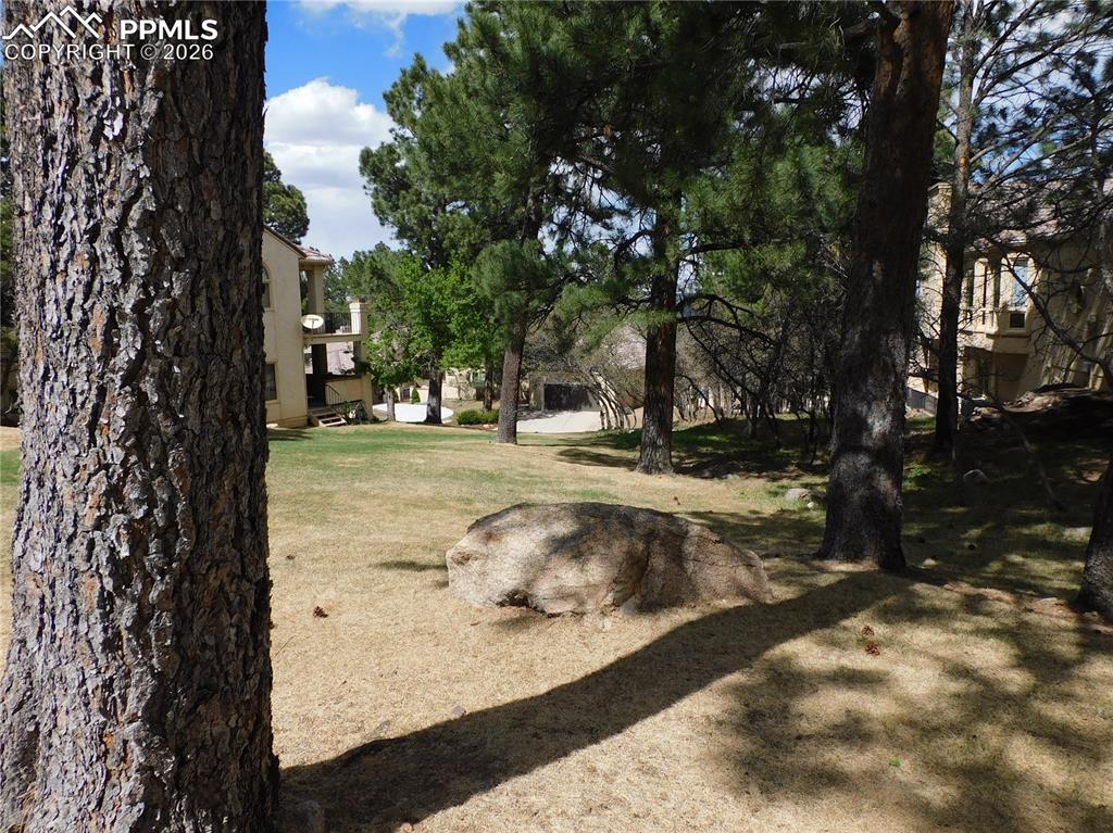 Image 6 of 9: Expansive outdoor area featuring mature trees and natural rock formations
