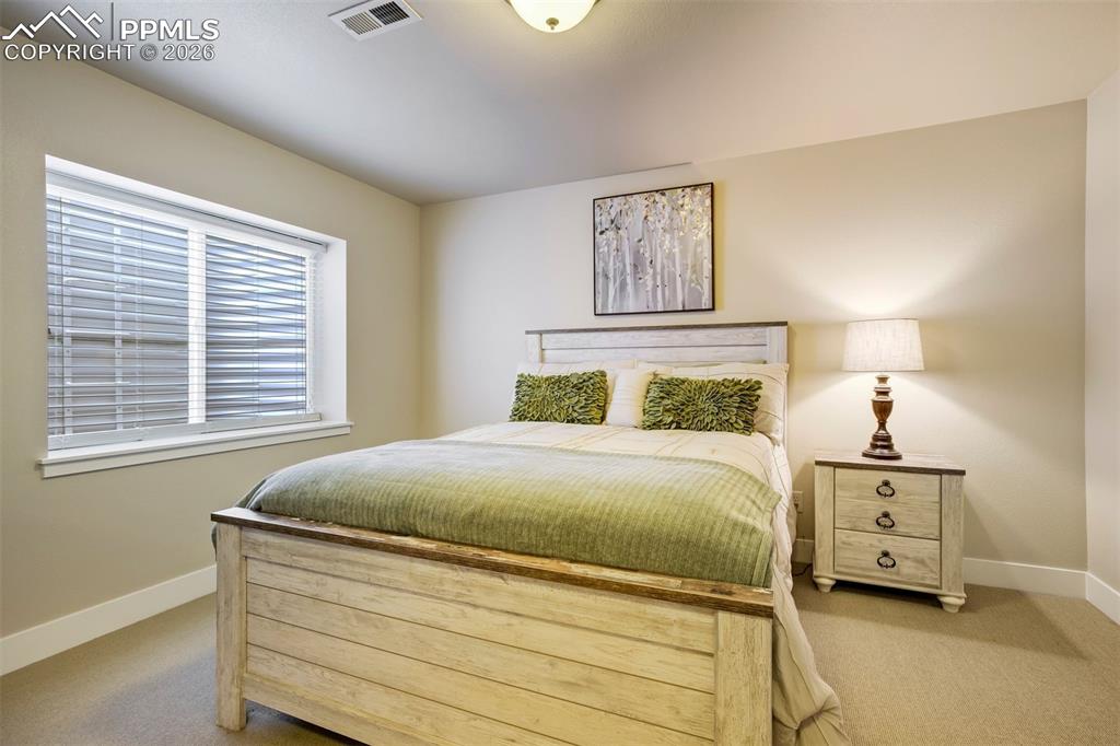 Image 33 of 50: One of two basement bedrooms
