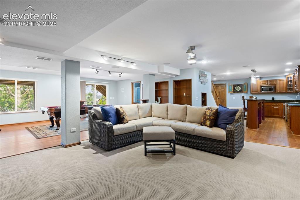 Image 39 of 50: A generous entertainment space.