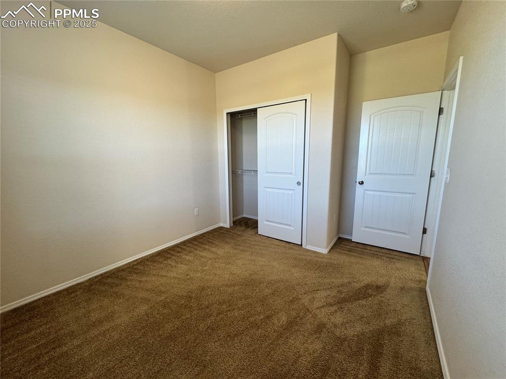 Image 24 of 36: Unfurnished bedroom featuring carpet floors and a closet