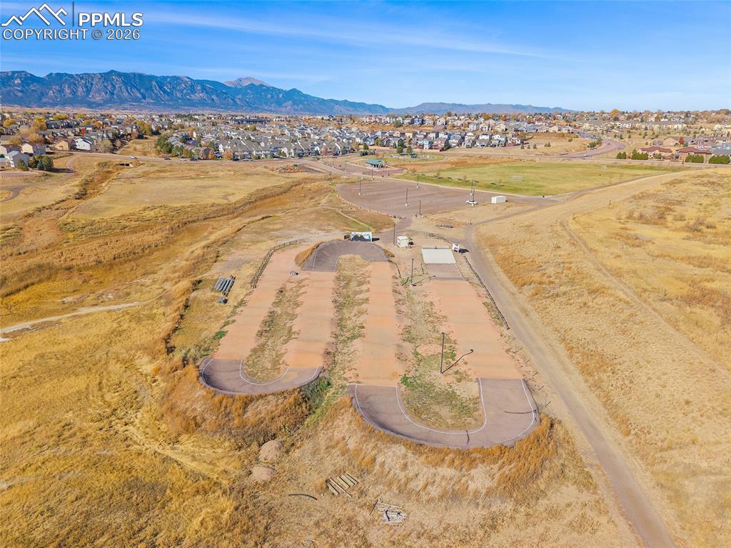 Image 42 of 47: Aerial overview of BMX track