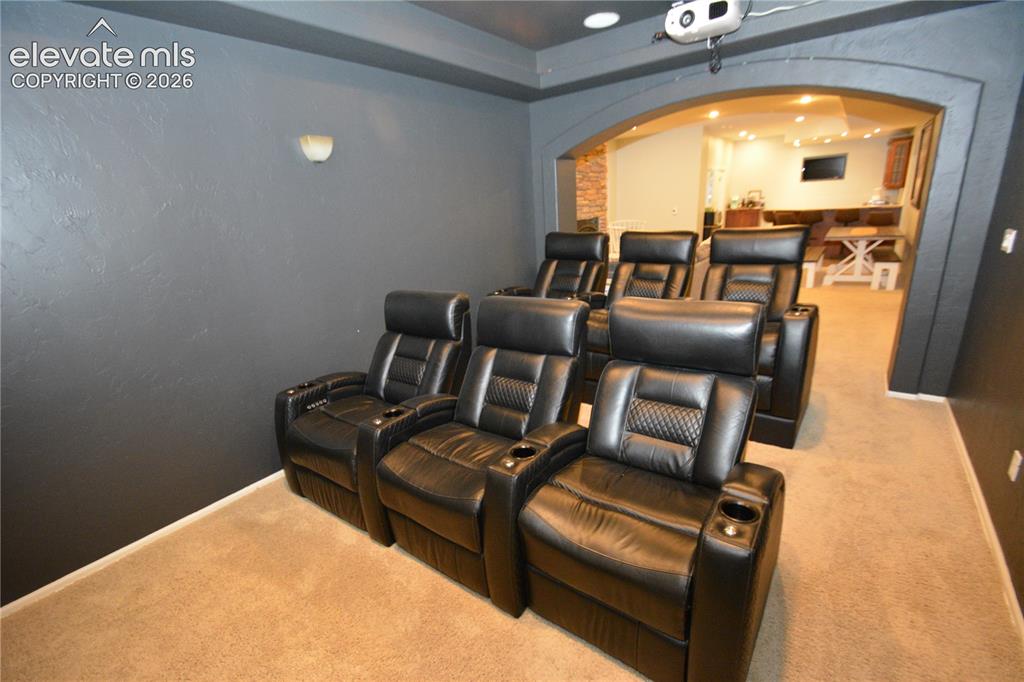 Image 43 of 48: basement media room.