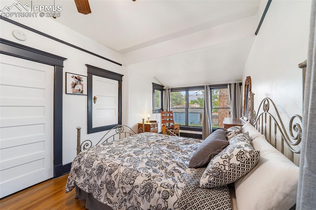 Image 15 of 50: Primary bedroom with closet and storage