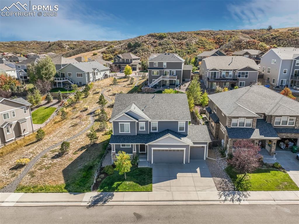 Image 49 of 50: Aerial perspective of suburban area