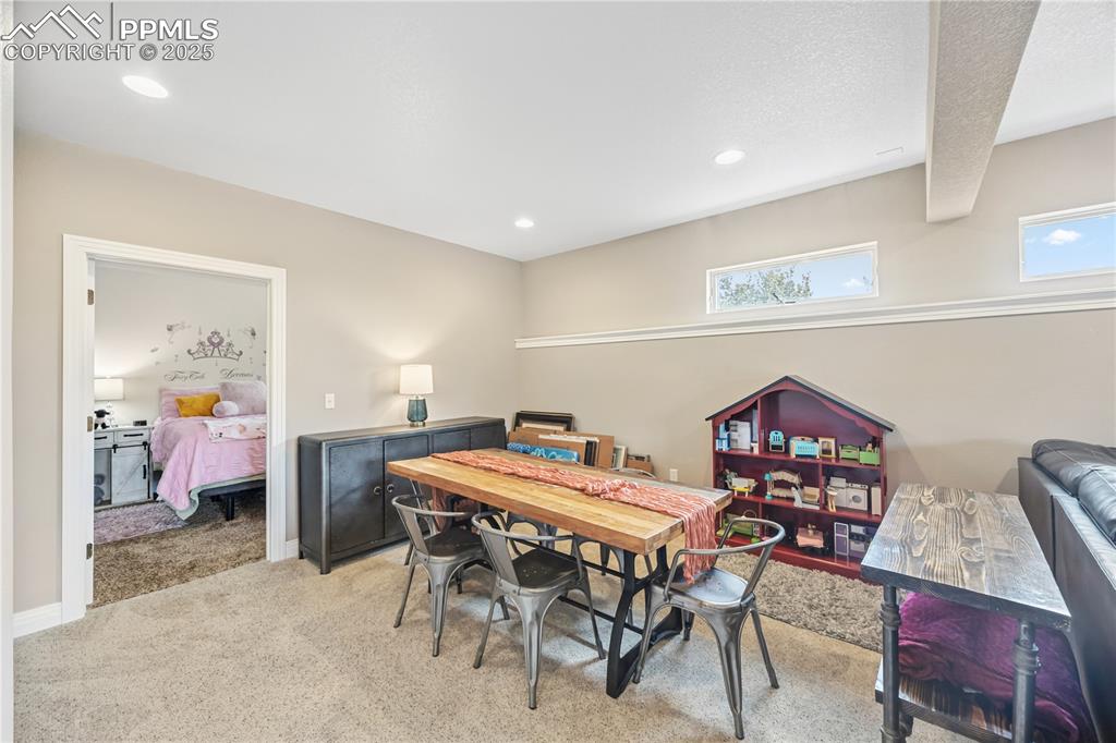 Image 15 of 40: Playroom featuring carpet and recessed lighting