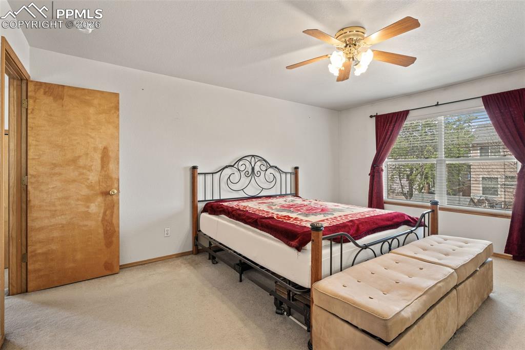 Image 23 of 40: Neutral-toned carpeting paired with white wall finishes