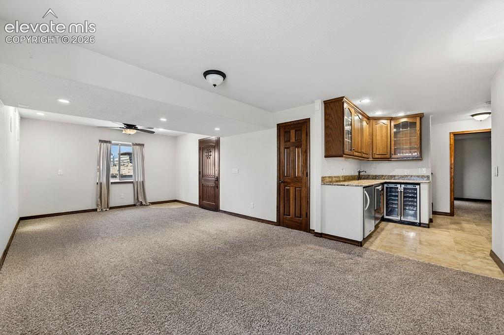 Image 43 of 50: Basement recreation room/family room