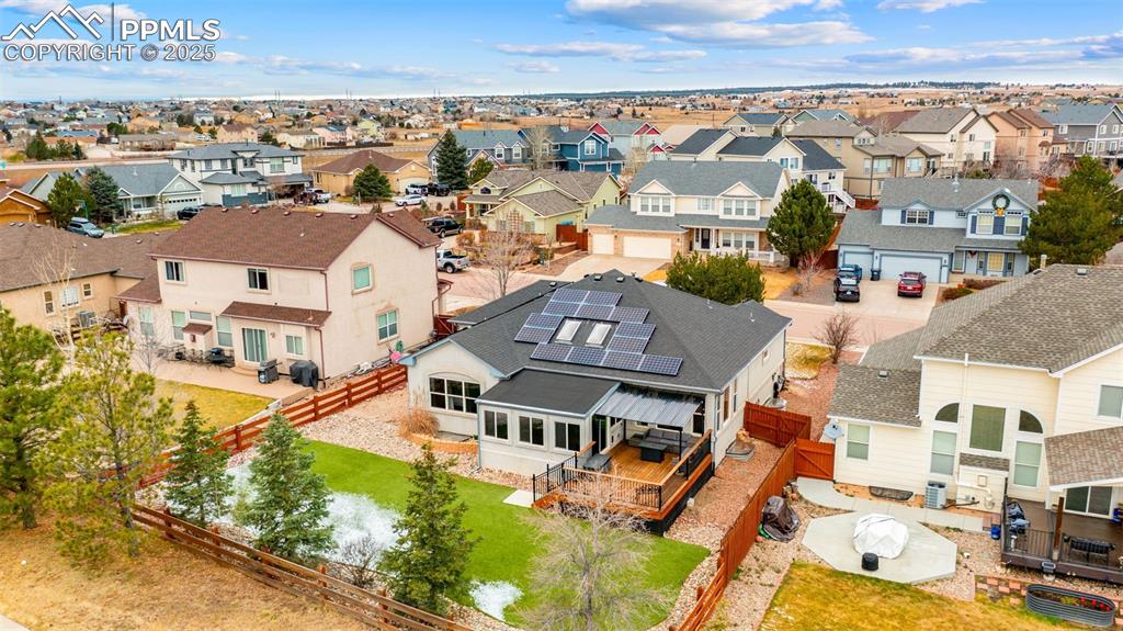 Image 36 of 42: Aerial perspective of suburban area
