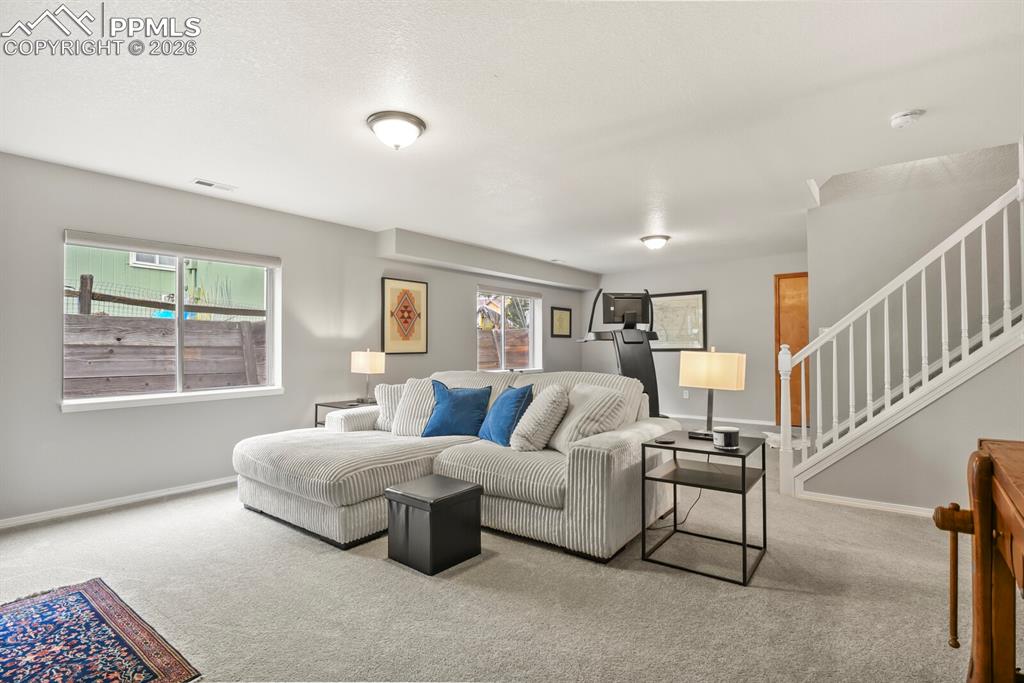 Image 25 of 36: Basement family room