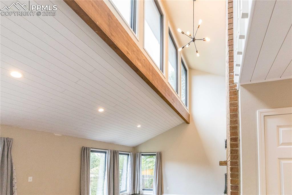 Image 11 of 38: Windows provide passive solar heat - the sun warms the brick and provides a