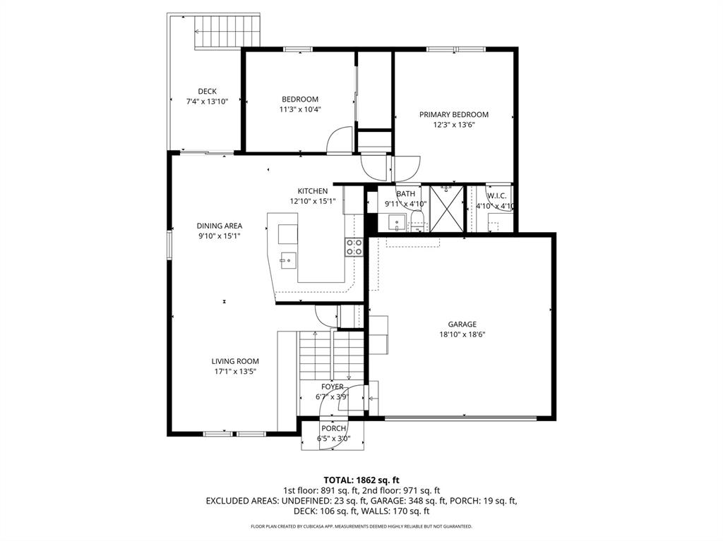 Image 42 of 43: Upper level floorplan 