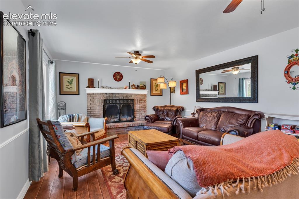 Image 14 of 37: with wood burning fireplace