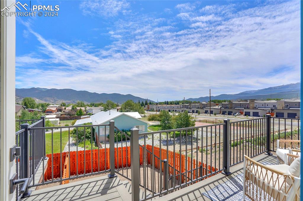 Image 16 of 24: Balcony featuring a mountain view