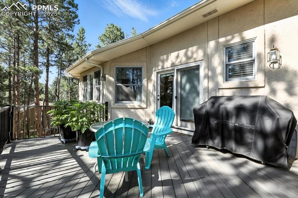 Image 42 of 45: Deck with area for grilling