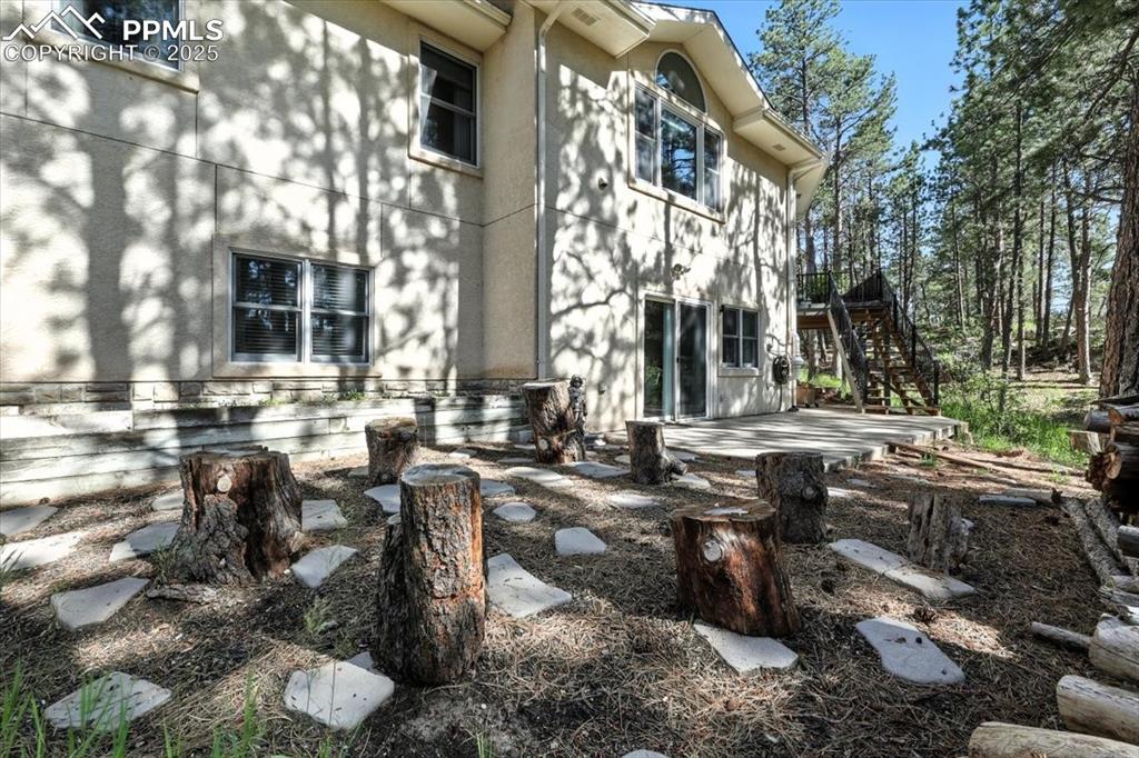 Image 44 of 45: View of patio / terrace with stairway