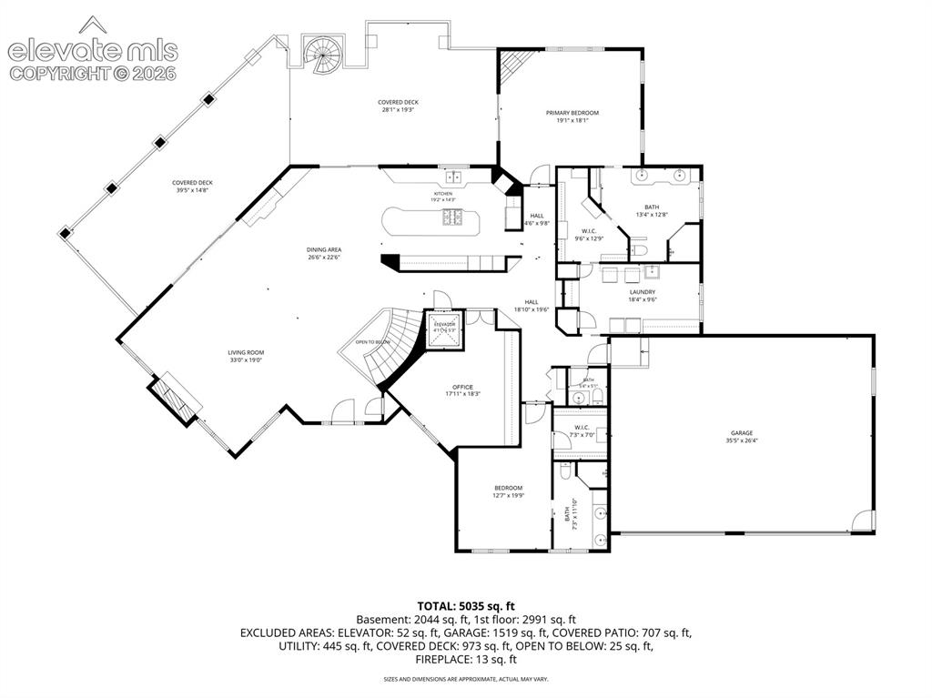 Image 49 of 50: Main Level Floor Plan