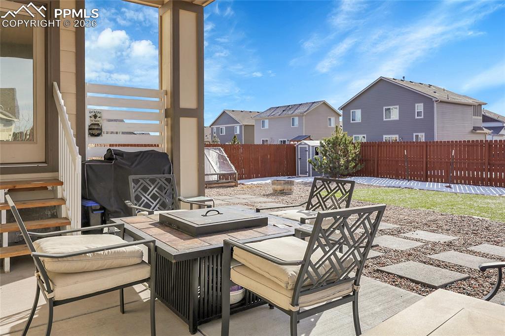 Image 34 of 42: Alternate view of back patio