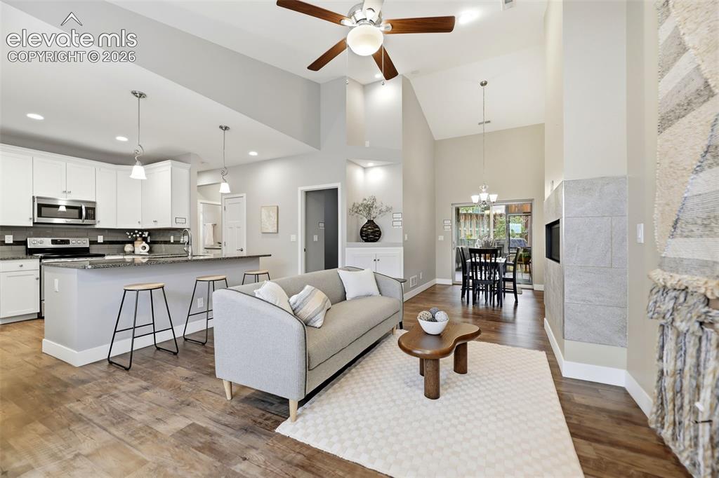 Image 3 of 42: Living, Kitchen & Dining Area