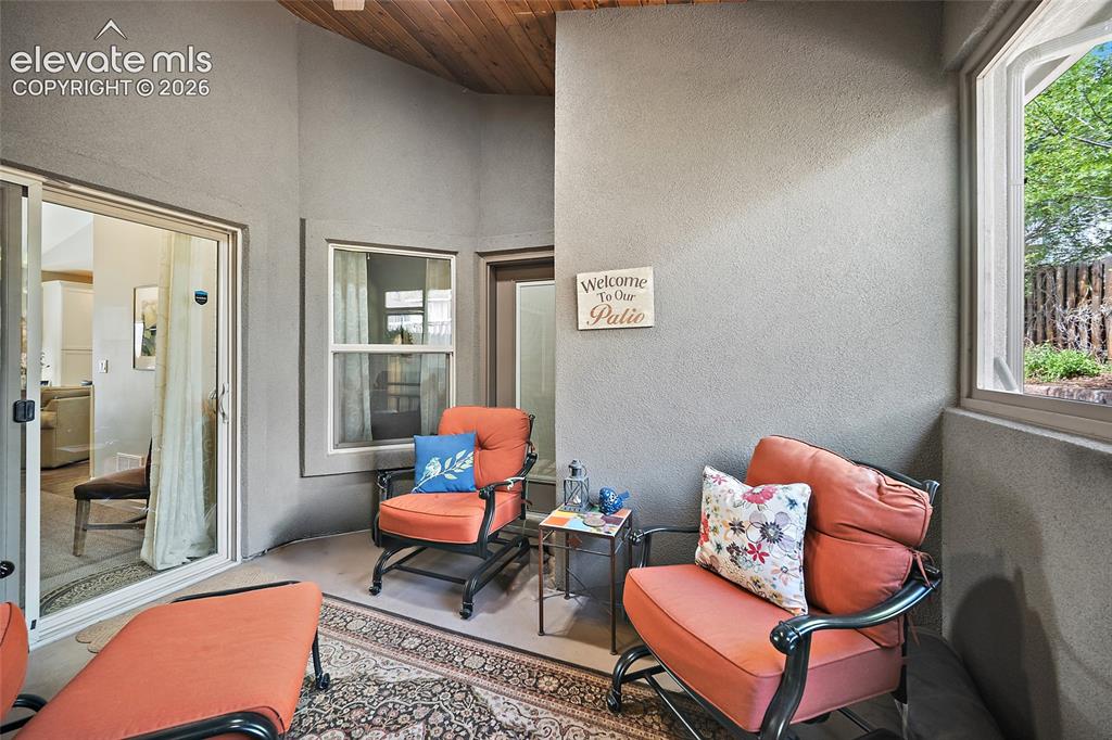 Image 38 of 42: Enclosed Patio - Door to Primary & Dining Room