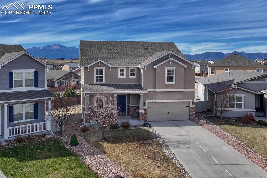 Caption: Stucco Two Story with Incredible Pikes Peak View in the Trails at Forest Meadows